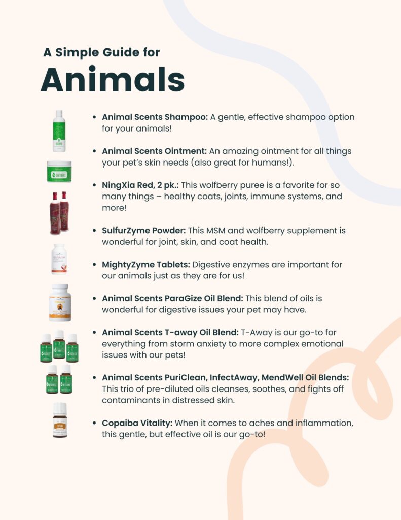 A simple guide for animals and essential oil use